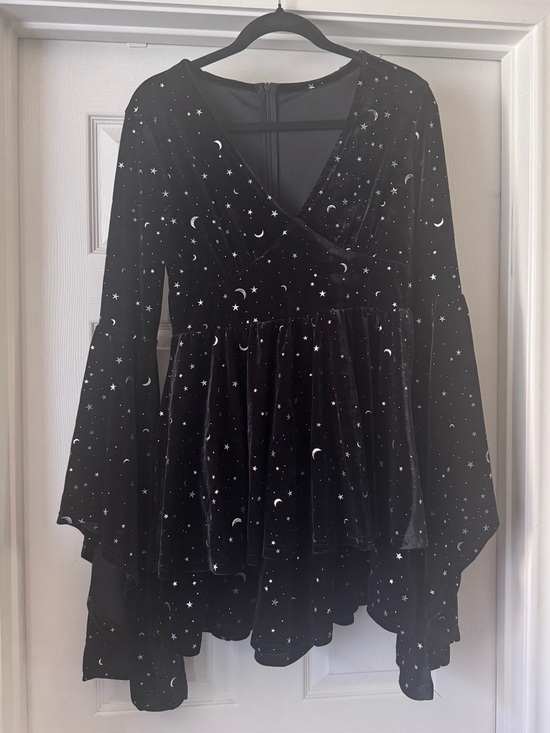 Cider Pants - Cider Black Velvet Moon & Star Romper Dress